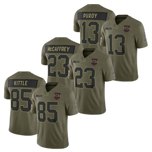 2025高品质缝制制服美式足球球衣23 #麦卡弗里13 #珀迪85 #基特尔97 # 博萨透气快干 - Product Image 1