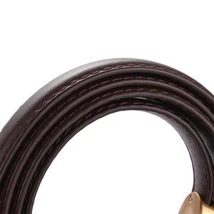 Cinturón de Cuero Vacuno para Mujer, Hebilla de Aleación en Forma de Corazón Negra, Diseño Minimalista, Duradero y Moderno, 2.0cm, Sólido - Product Image 4