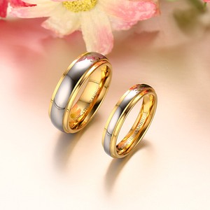 定制黄金情侣戒指碳化钨结婚戒指情侣套装<span class=keywords><strong>24</strong></span>克拉黄金男士金戒指饰品14k - Product Image 2