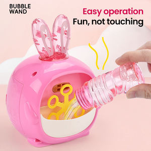 Máquina de Burbujas Eléctrica con Forma de Conejo, 6 Agujeros, Juguete para Exteriores con Líquido para Burbujas, Portátil, Regalo de Verano para Niños - Product Image 4