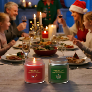 AIKUN Hand Poured Eco Friendly Scented Soy <b>Candle</b> <b>Long</b> Burning Luxury Christmas Glass <b>Candle</b> Gift Set for Holiday - Product Image 1