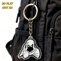 Shadow Fist Acryl-Schlüsselanhänger mit Kühnem Schwarz-Weiß-Ninja-Katzen-Design, Klarer Langlebiger Anhänger für Schlüssel oder Taschen, Edgy Pop-Art-Accessoire