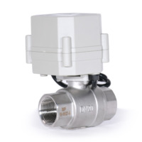 Actionneur électrique automatique miniature pour l'eau, en acier inoxydable 304, 2 voies, 12 volts, DN20 3/4'', certifié CE, fabrication chinoise