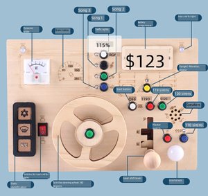 Personalizzabile in legno luce Led occupato bordo educativo sensoriale analogico volante circuito Montessori giocattoli per bambini - Product Image 5