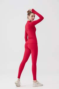 ヨガジャケットとレギンス ランニングジムヨガ 速乾性 通気性 高品質ラグジュアリーファッション アスレチックスポーツウェアセット - Product Image 3