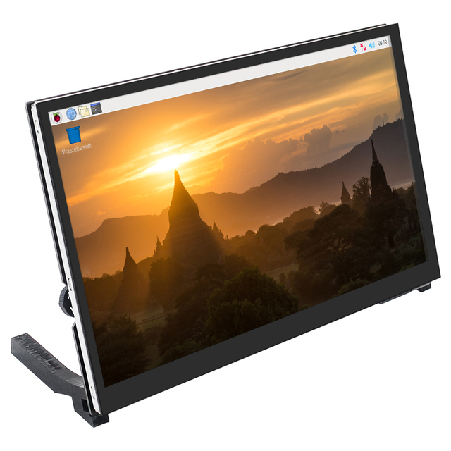 Raspberry Pi display with bracket 10.1 inch 1024*600 resolution IPS capacitive touch screen