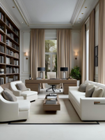 Canapé de luxe en tissu crème, design moderne, ensemble de canapés italiens, canapé pour la maison, lit king size de luxe, design complet pour villa