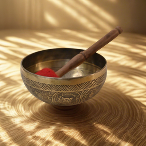 Auténtica Cuenco Tibetano de Bronce para Alivio del Estrés, Reiki y Ceremonias Espirituales - Product Image 1