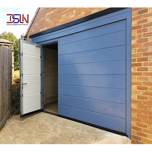 Porte de garage sectionnelle automatique en verre avec cadre en aluminium, porte à vue complète pour villa moderne de luxe, insonorisée, haute qualité, CE - Product Image 1