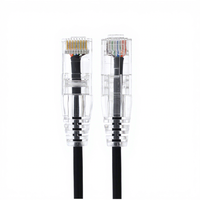 Kabel Patch transparan UTP Cat6 ramping Cat6a 0.3m 0.5m 1m 2m 3m RJ45
