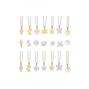 Stainless Steel <b>Themed</b> Pendant Necklace <b>Cat</b> Butterfly Animal Zodiac Fashion Jewelry <b>Gift</b> For Women Leisure Wear - Product Image 2