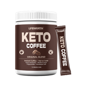 LIFEWORTH OEM Café Instantané Kéto au Beurre Nourri à l'Herbe pour Brûler les Graisses, Favorise l'Énergie et le Métabolisme - Product Image 1