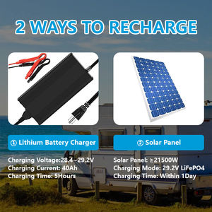 SOEC 24V 300Ah SOEC Lifepo4 batteria agli ioni di litio con Display LCD 12V 48V 100Ah 200Ah opzioni - Product Image 5