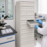 YIWEIYI 84-Drawer Laboratory Slide Cabinet SPCC Steel Microscope Slide Storage Locking Drawers 75,600 Slides Capacity OEM