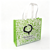 Sac de shopping personnalisé avec logo classique réutilisable en PP non tissé imprimé numériquement pour une utilisation promotionnelle