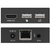 Decodificador H.265 HDMI sobre IP, extensor con función KVM USB, hasta 150m