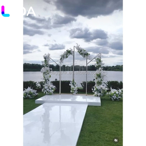 LEDA Exquisite Arch <b>Stand</b> Crystal Beads Curtain <b>Backdrop</b> Crystal Hanging Wedding Arch Frame <b>Stand</b> for Wedding Decoration - Product Image 5
