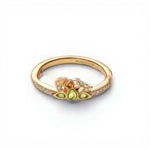 Anillo Moderno de Cobre Electrochapado con Lazo Rojo y Diseño de Agua para Mujer - Regalo de Boda o Compromiso - Product Image 2