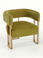 Fauteuil individuel en acier et tissu, style nordique de luxe, personnalisable, pour salon et chambre, modèle 03, avec mousse haute élasticité, mobilier de maison
