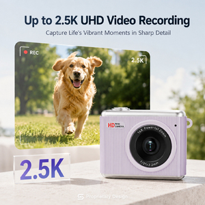 Appareil photo numérique compact S6 2,5K, 64MP, écran IPS de 1,4 pouce, zoom 16x, enregistreur vidéo en time-lapse pour YouTube, TikTok, adolescents - Product Image 2