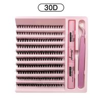 Kit de Cils Artificiels DIY Effet 3D-5D, Style Épais et Volumineux, Fibre Synthétique 30D/40D/50D, Faits Main