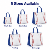 Sac fourre-tout réutilisable en non-tissé, imprimé motif baseball, personnalisé, écologique, pour le sport, les nouveautés, les enfants, les expositions, vente en gros