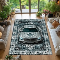 Tapis de style persan rétro, antidérapant, résistant à la saleté et aux taches, imprimé, pour salon, chambre à coucher, décoration intérieure
