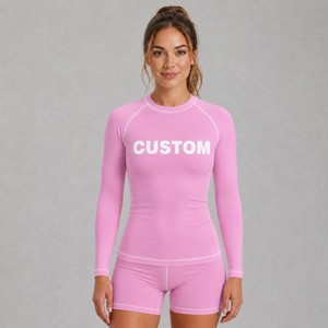 <strong>Women</strong> Custom <strong>Rash</strong> <strong>Guard</strong> <strong>BJJ</strong> No Gi Grappling Long Sleeve Compression Top MMA Martial Arts Team Training Wear - Product Image 1