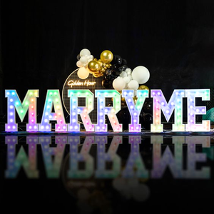 Chất lượng cao tùy chỉnh chiếu sáng lớn LED phía trước thắp sáng lớn marquee chữ ánh sáng dấu hiệu 4ft Số đèn cho đám cưới sinh nhật - Product Image 5