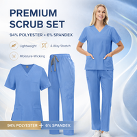 Ensembles d'uniformes médicaux extensibles pour femmes, tenues d'infirmières, uniformes de salon, ensembles d'uniformes médicaux populaires, vente en gros