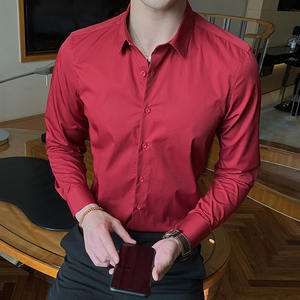 Nouvelle Chemise Tendance en Coton à Manches Longues Coupe Ajustée pour Homme Tenue de Ville Décontractée et Professionnelle Blanche Noire - Product Image 3