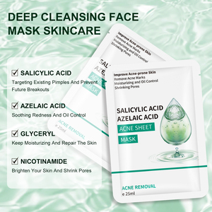 10 unids/caja <span class=keywords><strong>de</strong></span> ácido salicílico orgánico Natural, máscara antiacné, máscara Facial hidratante, Control <span class=keywords><strong>de</strong></span> aceite, máscara facial para el cuidado <span class=keywords><strong>de</strong></span> la piel - Product Image 2