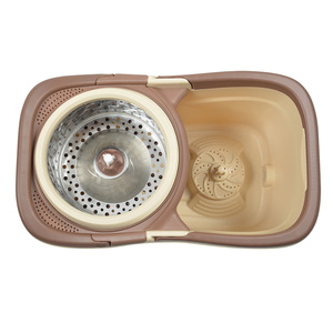 Serpillère magique <span class=keywords><strong>Spin</strong></span> and Go avec manche extensible, serpillère sèche facile à utiliser pour le nettoyage de la maison, tête de serpillère en microfibre et en métal avec roulettes - Product Image 5