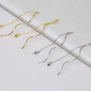 Pendientes Largos de Plata S925 Wenchi, Paquete de 2, Joyería de Perlas Personalizada para Mujer, Accesorios DIY con Soporte Vacío - Product Image 1