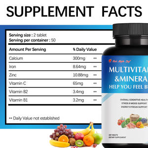 Tabletas de Complejo Vitamínico Esencial Diario - Salud de la <span class=keywords><strong>Piel</strong></span> y Defensa Antioxidante, Suministro a Granel Sin OMG - Product Image 3