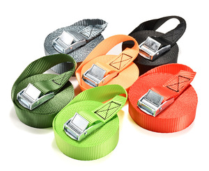 Cinta de Amarração de Carga Branca de 1 Polegada com Fivela de Aço e Catraca, Material de Poliéster com Resistência à Rutura de 250kg - Product Image 5