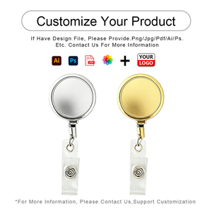 Porte-badges rétractables en métal plaqué or, ronds, avec motifs de slogans amusants, pour enseignants et infirmières, breloques métalliques rétractables pour une utilisation quotidienne pratique - Product Image 4