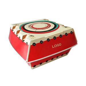 Embalaje de hamburguesas Contenedor de alimentos Tapa con bisagras Caja de papel para hamburguesas Logotipo personalizado Impreso Cartón blanco Clamshell Cajas de papel para hamburguesas - Product Image 2