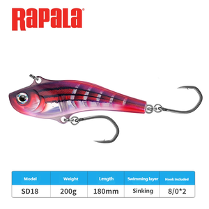 Señuelo de Pesca <span class=keywords><strong>Rapala</strong></span> SARDA de 18 cm y 200 g, Hundimiento Lento, Efecto UV, Anzuelo VMC, Acero Inoxidable, para Pesca de Atún y Grandes Peces - Product Image 6