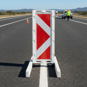 Foldable 55 X 110 cm Retractable <b>Safety</b> Barrier PE and Rubber Bollard Traffic Sign for <b>Roadway</b> Usage - Product Image 3