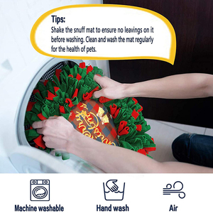 Stuoia di natale Snuffle per cani lavabile alimentazione per animali domestici Nosework tratta Mat Puzzle giocattolo di addestramento per cuccioli antiscivolo Pet Sniffing Me - Product Image 3