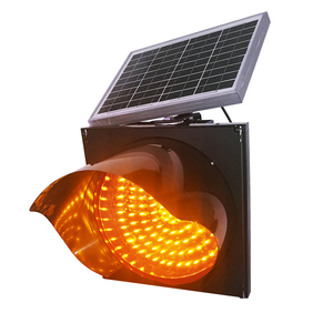 CITICITY Solar Powered Amber Flashing Beacon High Intensity LED Warning <b>Light</b> for Traffic Construction Safety - Product Image 1