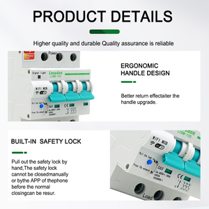 Tiết kiệm năng lượng Mini 63A 80A 100A IP20 thông minh Wifi ngắt mạch 3 giai đoạn 4 cực điều khiển từ xa MCB/RCB AC400V - Product Image 5