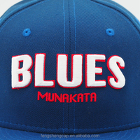 Gorro Snapback azul real plano personalizado de alta calidad gorras grandes con bordado en 3D gorras de béisbol del equipo deportivo de Rugby de Japón