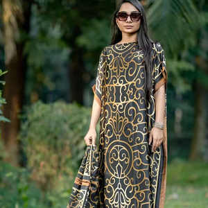 Abiti Musulmani da Donna all'Ingrosso, Caftani e Abaya in Seta, Abbigliamento Africano Etnico, Caftani Lunghi Stampati Taglie Forti - Product Image 1
