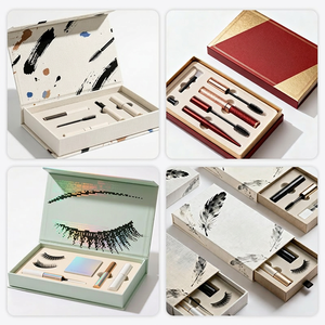 Caja de Papel Ecológica y Sostenible para Pestañas, Caja de Embalaje Magnética de Lujo, Logotipo Personalizado, Juego de Maquillaje de <span class=keywords><strong>Belleza</strong></span>, Caja de Regalo - Product Image 2