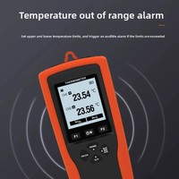 YET-620L Plastic Dual-Channel Digital Temperature Recorder LCD K-Type Thermocouple Max/Min/Average Functions Industrial