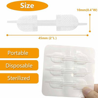 Pansement adhésif médical d'urgence pour la fermeture des plaies, 45 mm x 10 mm, avec fermeture éclair pour la réduction de la tension, pour usage extérieur