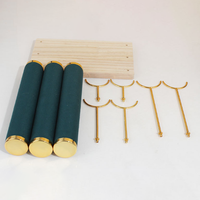 Présentoirs de bracelets de montres en velours, détachable, avec Base en bois, 1 pièce
