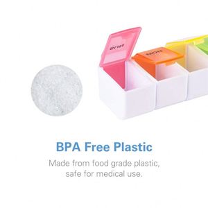 Nuevo Organizador de Pastillas Desmontable de 7 Compartimentos, Color Plateado, en Varios Colores - Product Image 3